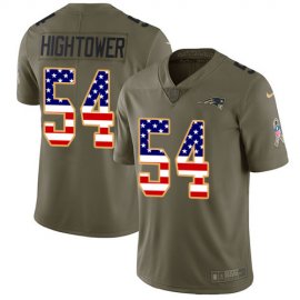 Nike New England Patriots #54 Donta Hightower Olive/USA Flag Youth Stitched NFL Limited 2017 Salute to Service Jersey