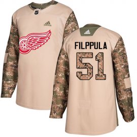 Adidas Detroit Red Wings #51 Valtteri Filppula Camo Authentic 2017 Veterans Day Stitched Youth NHL Jersey