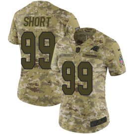Nike Carolina Panthers #99 Kawann Short Camo Womens Stitched NFL Limited 2018 Salute to Service Jersey