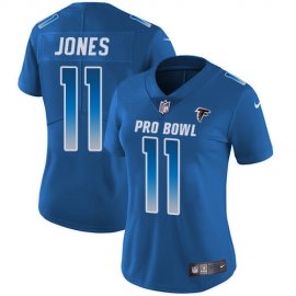 Nike Atlanta Falcons #11 Julio Jones Royal Womens Stitched NFL Limited NFC 2018 Pro Bowl Jersey