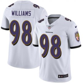 Nike Baltimore Ravens #98 Brandon Williams White Mens Stitched NFL Vapor Untouchable Limited Jersey