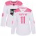 Adidas Los Angeles Kings #11 Anze Kopitar White/Pink Authentic Fashion Womens Stitched NHL Jersey