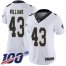 Nike New Orleans Saints #43 Marcus Williams White Womens Stitched NFL 100th Season Vapor Limited Jersey