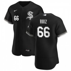 Chicago White Sox #66 Jose Ruiz Mens Nike Black Alternate 2020 Authentic Player MLB Jersey