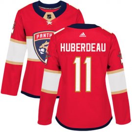 Adidas Florida Panthers #11 Jonathan Huberdeau Red Home Authentic Womens Stitched NHL Jersey