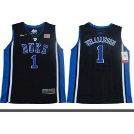 Youth Duke Blue Devils #1 Zion Williamson Black Blue Basketball Elite Stitched NCAA Jersey