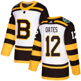 Adidas Boston Bruins #12 Adam Oates White Authentic 2019 Winter Classic Stitched NHL Jersey