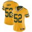 Nike Green Bay Packers #52 Rashan Gary Yellow Womens Stitched NFL Limited Rush Jersey