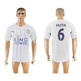 Leicester City #6 Huth SEC Away Soccer Club Jersey