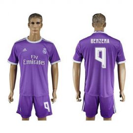 Real Madrid #9 Benzema Away Soccer Club Jersey