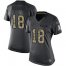 Nike Indianapolis Colts #18 Peyton Manning Black Womens Stitched NFL Limited 2016 Salute to Service Jersey