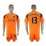 Liverpool #13 Manninger Orange Goalkeeper Soccer Club Jersey