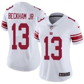 Nike New York Giants #13 Odell Beckham Jr White Womens Stitched NFL Vapor Untouchable Limited Jersey