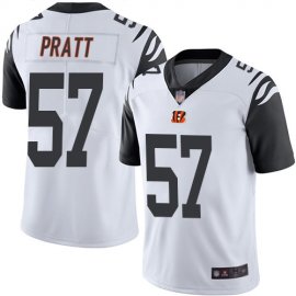 Nike Cincinnati Bengals #57 Germaine Pratt White Mens Stitched NFL Limited Rush Jersey