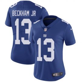 Nike New York Giants #13 Odell Beckham Jr Royal Blue Team Color Womens Stitched NFL Vapor Untouchable Limited Jersey