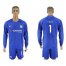Chelsea #1 Cech Home Long Sleeves Soccer Club Jersey