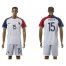 France #15 Pogba Away Soccer Country Jersey