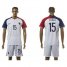 France #15 Pogba Away Soccer Country Jersey