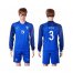 France #3 Evra Home Long Sleeves Soccer Country Jersey
