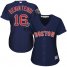 Boston Red Sox #16 Andrew Benintendi Navy Blue Alternate 2018 World Series Womens Stitched MLB Jersey
