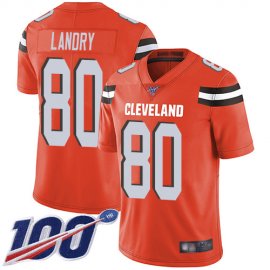 Nike Cleveland Browns #80 Jarvis Landry Orange Alternate Mens Stitched NFL 100th Season Vapor Limited Jersey