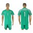 Brazil #1 BECKER Green Goalkeeper 2018 FIFA World Cup Soccer Jersey