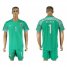Brazil #1 BECKER Green Goalkeeper 2018 FIFA World Cup Soccer Jersey