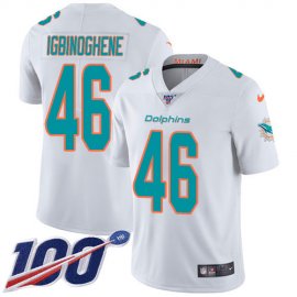 Nike Miami Dolphins #46 Noah Igbinoghene White Mens Stitched NFL 100th Season Vapor Untouchable Limited Jersey