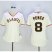 San Francisco Giants #8 Hunter Pence Cream Womens Home Stitched MLB Jersey
