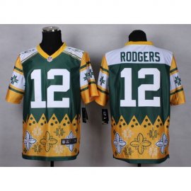 Nike Green Bay Packers #12 Aaron Rodgers Green Mens Stitched NFL Elite Noble Fashion Jersey