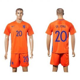 Holland #20 De Jong Home Soccer Country Jersey