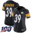 Nike Pittsburgh Steelers #39 Minkah Fitzpatrick Black Team Color Womens Stitched NFL 100th Season Vapor Limited Jersey