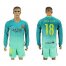 Barcelona #18 Jordi Alba Sec Away Long Sleeves Soccer Club Jersey