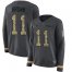 Nike Tennessee Titans #11 A.J. Brown Anthracite Salute to Service Womens Stitched NFL Limited Therma Long Sleeve Jersey