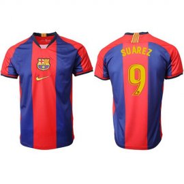 Barcelona #9 Suarez Home Soccer Club Jersey