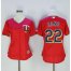Minnesota Twins #22 Miguel Sano Red Womens Alternate Stitched MLB Jersey