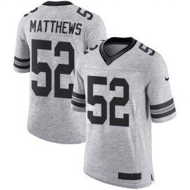 Nike Green Bay Packers #52 Clay Matthews Gray Mens Stitched NFL Limited Gridiron Gray II Jersey