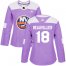 Adidas New York Islanders #18 Anthony Beauvillier Purple Authentic Fights Cancer Womens Stitched NHL Jersey