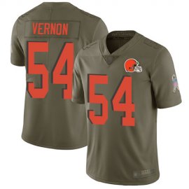 Nike Cleveland Browns #54 Olivier Vernon Olive Youth Stitched NFL Limited 2017 Salute to Service Jersey