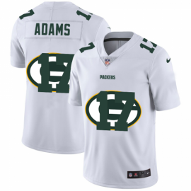 Green Bay Packers #17 Davante Adams White Mens Nike Team Logo Dual Overlap Limited NFL Jersey