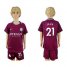 Manchester City #21 Silva Away Kid Soccer Club Jersey