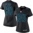 Nike Carolina Panthers #88 Greg Olsen Black Impact Womens Stitched NFL Limited Jersey