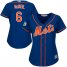 New York Mets #6 Jeff McNeil Blue Alternate Womens Stitched MLB Jersey
