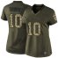 Nike Chicago Bears #10 Mitchell Trubisky Green Womens Stitched NFL Limited 2015 Salute to Service Jersey