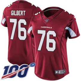 Nike Arizona Cardinals #76 Marcus Gilbert Red Team Color Womens Stitched NFL 100th Season Vapor Untouchable Limited Jersey