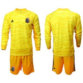 Mexico Blank Yellow Long Sleeves Goalkeeper Soccer Country Jersey