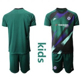 Chelsea Blank Green Goalkeeper Kid Soccer Club Jersey