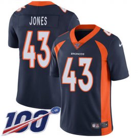 Nike Denver Broncos #43 Joe Jones Navy Blue Alternate Mens Stitched NFL 100th Season Vapor Untouchable Limited Jersey