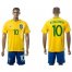 Brazil #10 Ronaldinho Home Soccer Country Jersey
