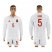 Spain #5 Sergio White Away Long Sleeves Soccer Country Jersey